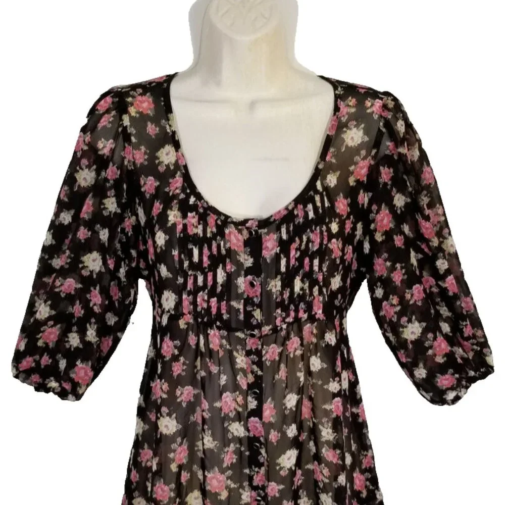 GUESS Chiffon Top Blouse 5854E1M - Picture 2 of 15